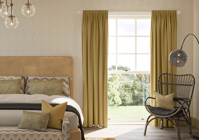 Kyoto Faux Silk, Gold - Made to Measure Curtains - Image 3